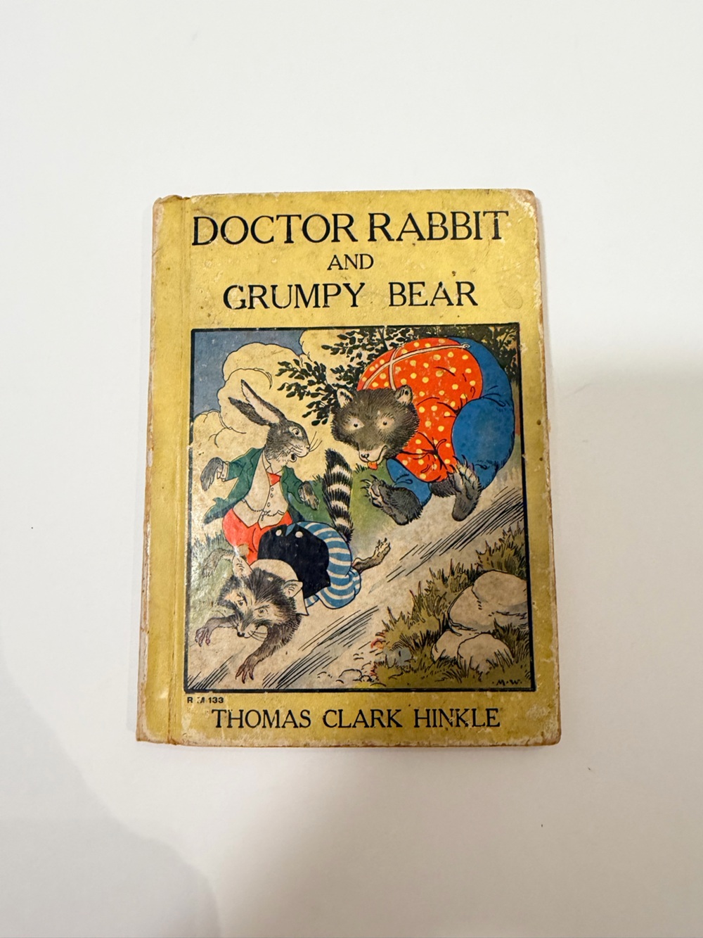 Vintage 1934 Doctor Rabbit and Grumpy Bear Thomas Clark Hinkle Milo Winter Child